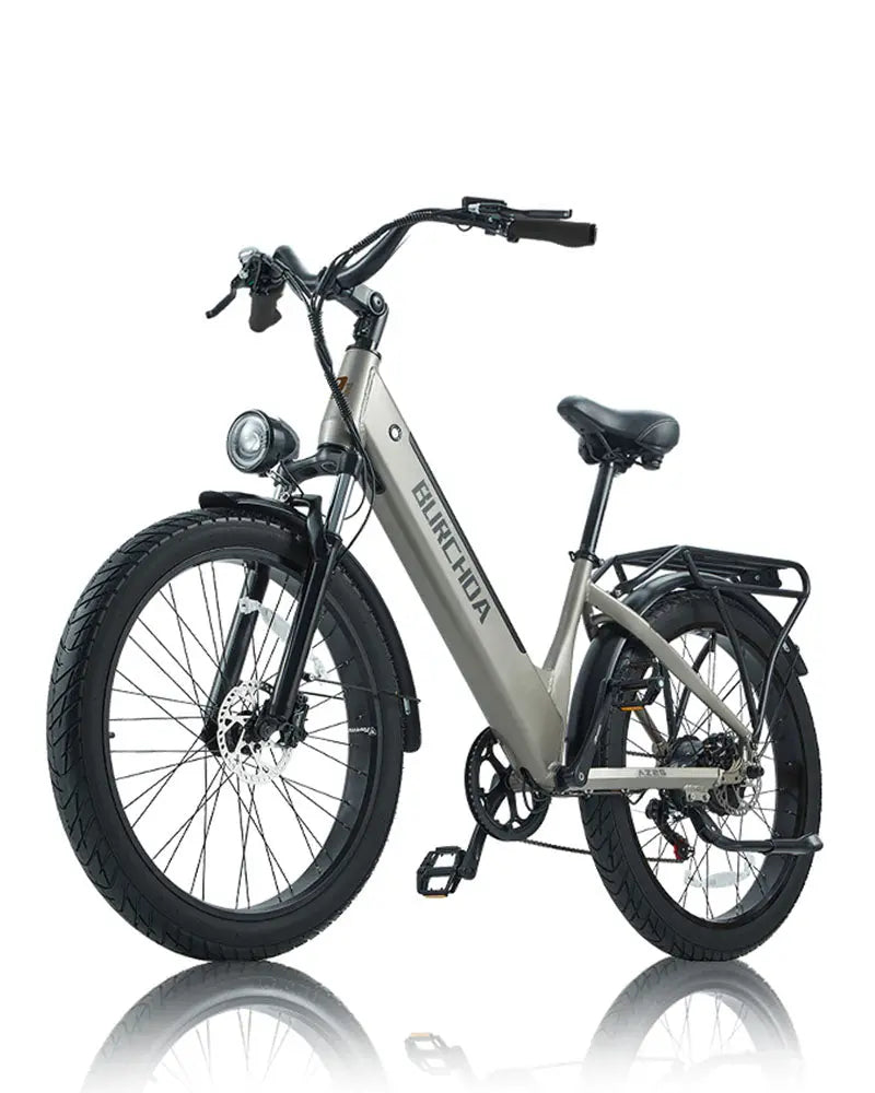 BURCHDA AZ26 Step-thru Electric Bike for Adults Commuting 